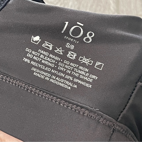 108 Sportif Celine Bra Crop Licorice Size Small - Picture 5 of 5